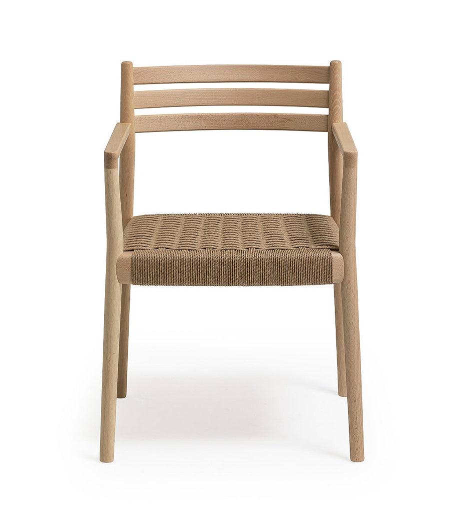 Allred Collaborative - Verges Design - Bogart Arm Chair - Braided Paper Seat - Bogart Arm Chair - Braided Paper Seat Bogart Arm Chair - Braided Paper Seat - Ash 501-01-ASH