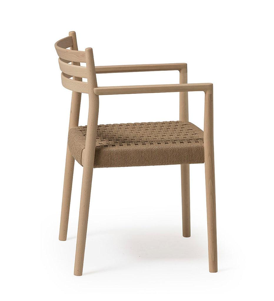 Allred Collaborative - Verges Design - Bogart Arm Chair - Braided Paper Seat - Bogart Arm Chair - Braided Paper Seat Bogart Arm Chair - Braided Paper Seat - Ash 501-01-ASH