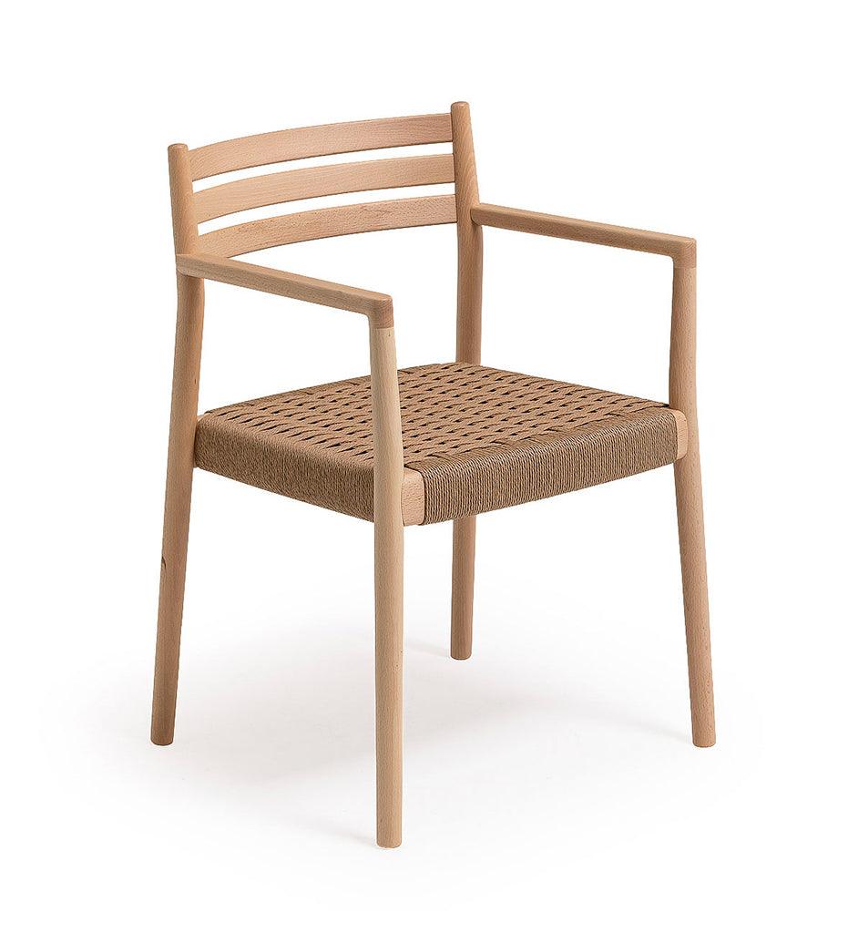 Allred Collaborative - Verges Design - Bogart Arm Chair - Braided Paper Seat - Bogart Arm Chair - Braided Paper Seat Bogart Arm Chair - Braided Paper Seat - Ash 501-01-ASH