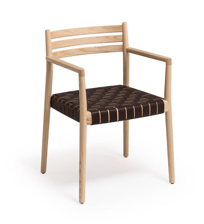 Allred Collaborative - Verges Design - Bogart Arm Chair - Woven Cord Seat - Bogart Arm Chair - Woven Cord Seat Bogart Arm Chair - Woven Cord Seat - Ash 501-03-ASH