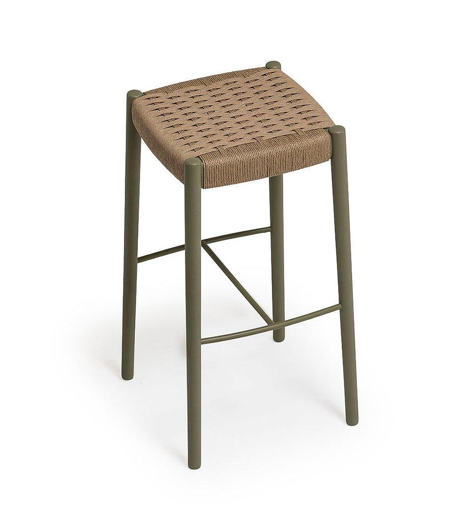 Allred Collaborative - Verges Design - Bogart Backless Bar Stool - Braided Paper Seat - Bogart Backless Bar Stool - Braided Paper Seat Bogart Backless Bar Stool - Braided Paper Seat - Ash 517-01-ASH