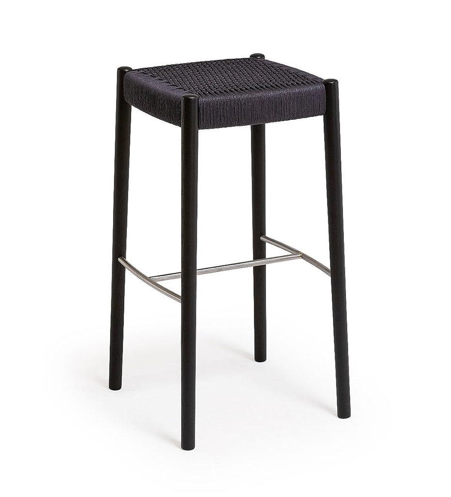 Allred Collaborative - Verges Design - Bogart Backless Bar Stool - Braided Paper Seat - Bogart Backless Bar Stool - Braided Paper Seat Bogart Backless Bar Stool - Braided Paper Seat - Ash 517-01-ASH