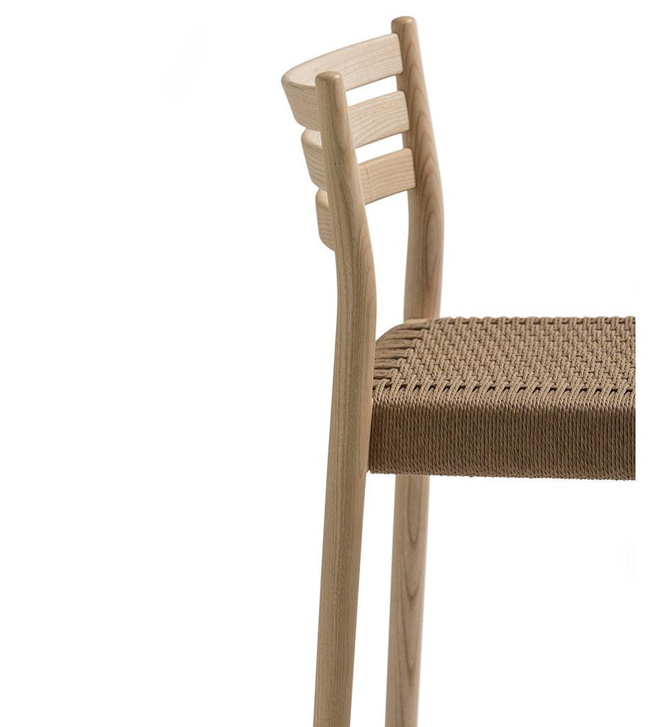 Allred Collaborative - Verges Design - Bogart Bar Stool with Backrest - Braided Paper Seat - Bogart Bar Stool with Backrest - Braided Paper Seat Bogart Bar Stool with Backrest - Braided Paper Seat - Ash 515-01-ASH