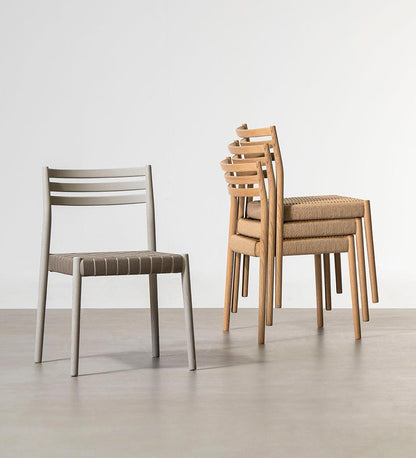 Allred Collaborative - Verges Design - Bogart Chair - Braided Paper Seat - Bogart Chair - Braided Paper Seat Bogart Chair - Braided Paper Seat - Ash 500-01-ASH