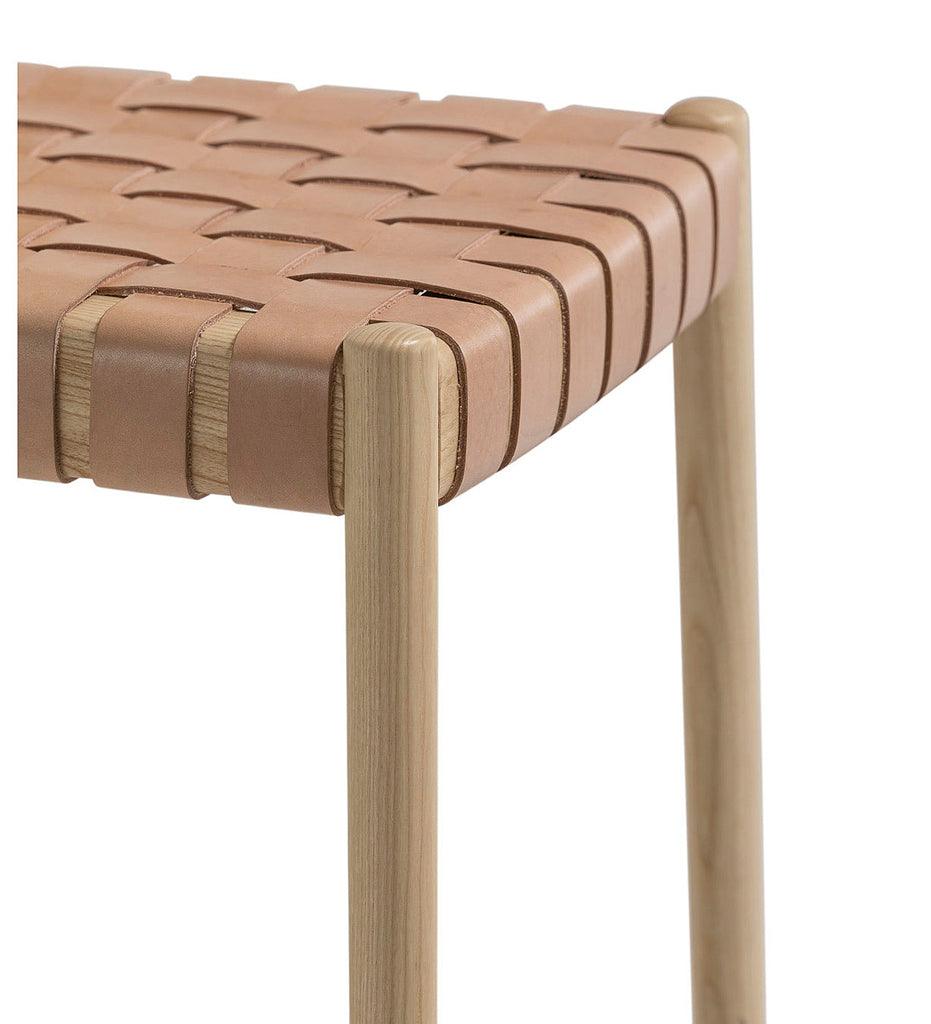 Allred Collaborative - Verges Design - Bogart Counter Stool with Backrest - Woven Cord Seat - Bogart Counter Stool with Backrest - Woven Cord Seat Bogart Counter Stool with Backrest - Woven Cord Seat - Ash 516-03-ASH