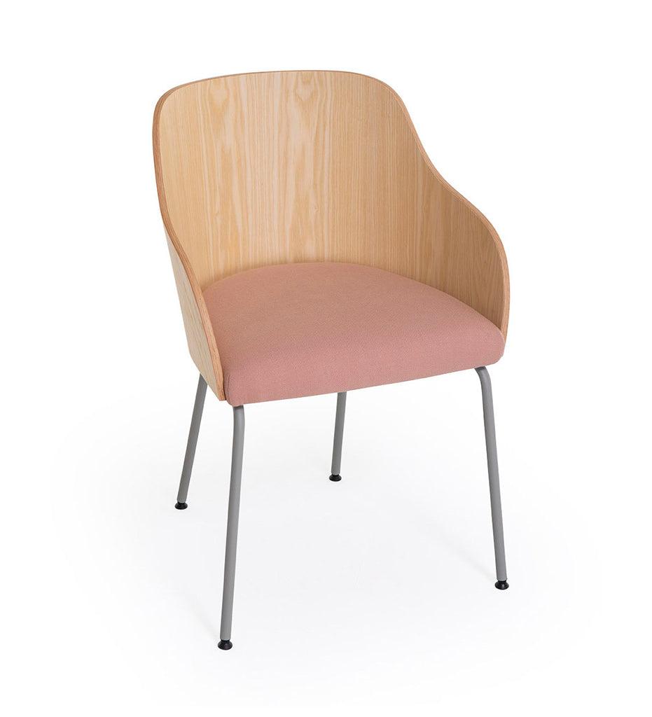 Allred Collaborative - Verges Design - Cistell Curve Arm Chair - Metal Legs - Cistell Curve Arm Chair - Metal Legs Cistell Curve Arm Chair - Metal Legs - Beech 791-03-BCH