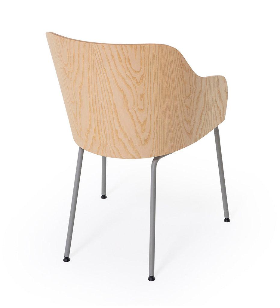 Allred Collaborative - Verges Design - Cistell Curve Arm Chair - Metal Legs - Cistell Curve Arm Chair - Metal Legs Cistell Curve Arm Chair - Metal Legs - Beech 791-03-BCH