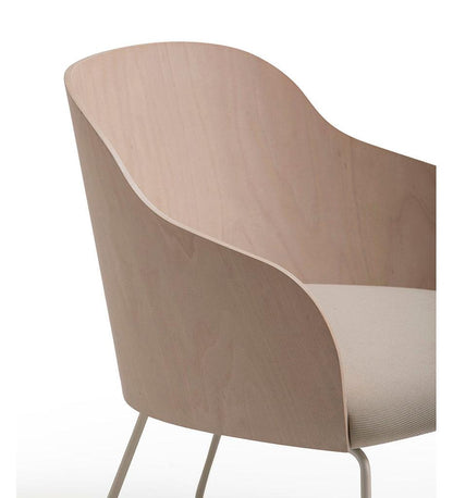 Allred Collaborative - Verges Design - Cistell Curve Lounge Chair - Sled Base - Cistell Curve Lounge Chair - Sled Base Cistell Curve Lounge Chair - Sled Base - Beech 794-02-BCH