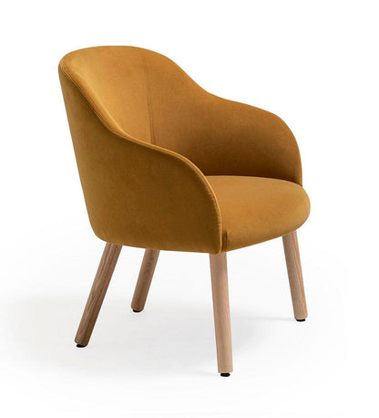 Allred Collaborative - Verges Design - Cistell Curve Lounge Chair - Wood Legs - Fully Upholstered - Cistell Curve Lounge Chair - Wood Legs - Fully Upholstered Cistell Curve Lounge Chair - Wood Legs - Fully Upholstered - Ash 794-07-ASH