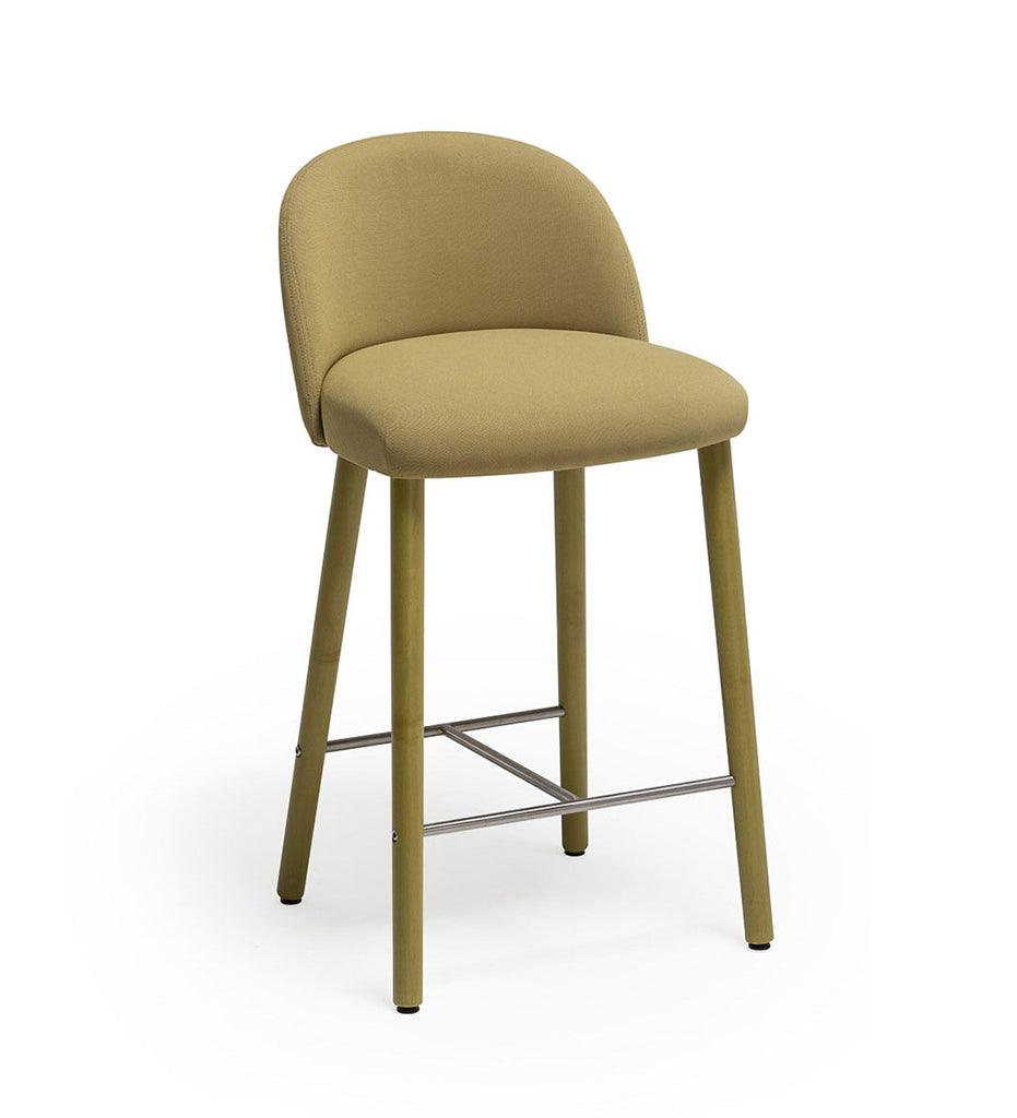 Allred Collaborative - Verges Design - Cistell Slim Counter Stool - Wood Legs - Fully Upholstered - Cistell Slim Counter Stool - Wood Legs - Fully Upholstered Cistell Slim Counter Stool - Wood Legs - Fully Upholstered - Ash 796-06-ASH