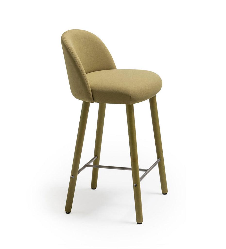 Allred Collaborative - Verges Design - Cistell Slim Counter Stool - Wood Legs - Fully Upholstered - Cistell Slim Counter Stool - Wood Legs - Fully Upholstered Cistell Slim Counter Stool - Wood Legs - Fully Upholstered - Ash 796-06-ASH