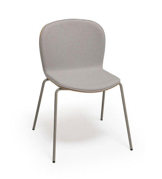 Allred Collaborative - Verges Design - Ona Chair - Metallic Legs - Upholstered Inner Back - - Ona Chair - Metallic Legs - Upholstered Inner Back - Ona Chair - Metallic Legs - Upholstered Inner Back - - Ash 201-02-ASH