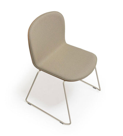 Allred Collaborative - Verges Design - Ona Chair - Sled Legs - Upholstered Inner Back - - Ona Chair - Sled Legs - Upholstered Inner Back - Ona Chair - Sled Legs - Upholstered Inner Back - - Ash 202-02-ASH