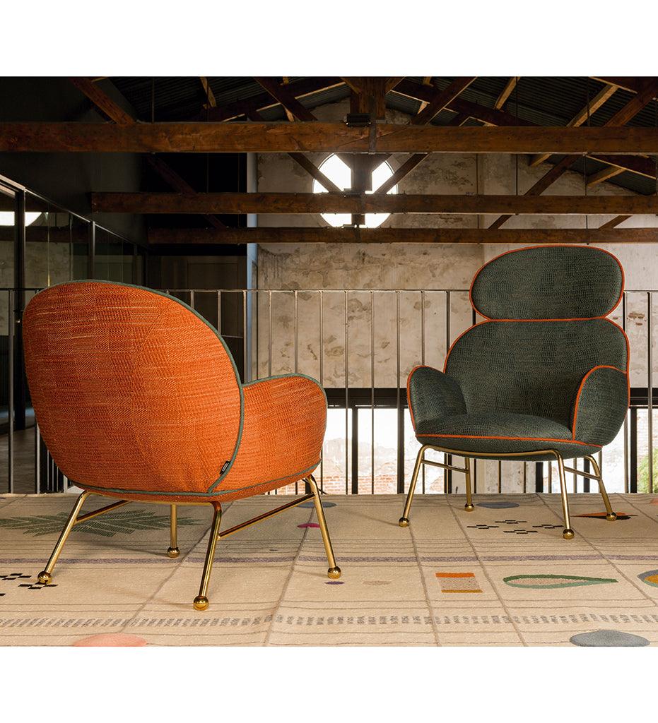 Allred Collaborative - Verges Design - Round Highback Arm Chair - - Round Highback Arm Chair - Round Highback Arm Chair - - Matte Copper RAL 02 LGC-913-RAL 02