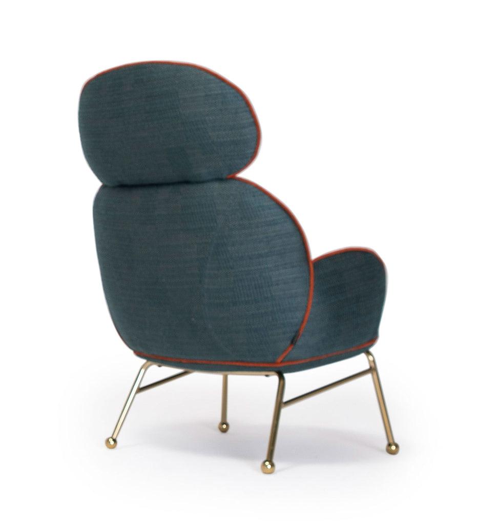 Allred Collaborative - Verges Design - Round Highback Arm Chair - - Round Highback Arm Chair - Round Highback Arm Chair - - Matte Copper RAL 02 LGC-913-RAL 02