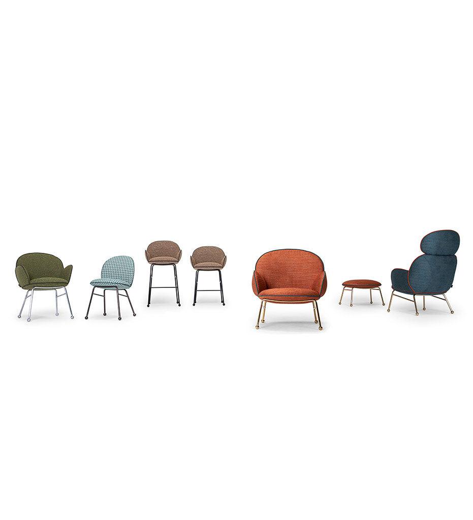 Allred Collaborative - Verges Design - Round Highback Arm Chair - - Round Highback Arm Chair - Round Highback Arm Chair - - Matte Copper RAL 02 LGC-913-RAL 02