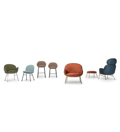 Allred Collaborative - Verges Design - Round Highback Arm Chair - - Round Highback Arm Chair - Round Highback Arm Chair - - Matte Copper RAL 02 LGC-913-RAL 02