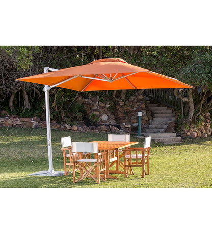 Allred Collaborative - Woodline Shade Solutions - 10' Pavone Square Cantilever Umbrella - Grip Handle - Grey Frame - - 10' Pavone Square Cantilever Umbrella - Grip Handle - Grey Frame - - PA30SAG(GH)-5404