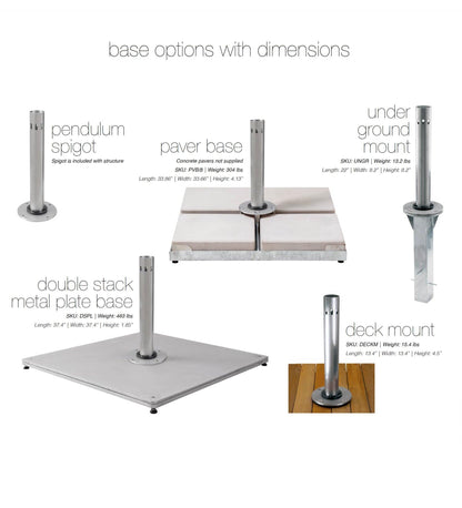 Allred Collaborative - Woodline Shade Solutions - 10' x 13' Pendulum Cantilever Umbrella - Rectangle - - 10' x 13' Pendulum Cantilever Umbrella - Rectangle - - PE34REAS/SD-5404