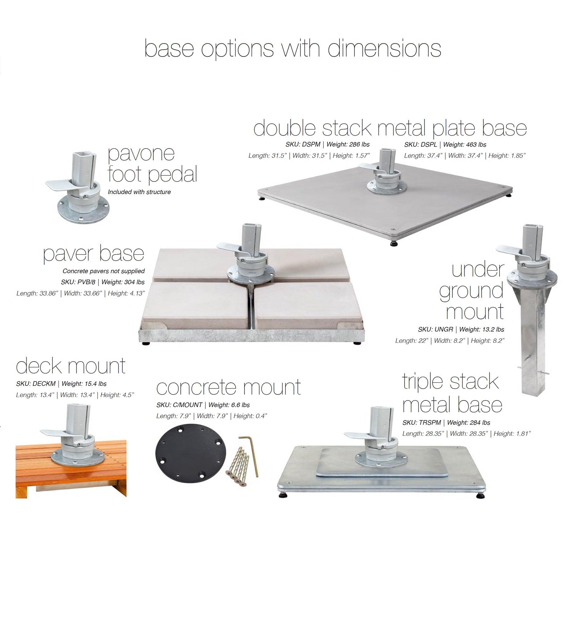 Allred Collaborative - Woodline Shade Solutions - 11' Pavone Round Cantilever Umbrella - Grip Handle / Grey Frame - - 11' Pavone Round Cantilever Umbrella - Grip Handle / Grey Frame - - PA35RAG(GH)/SD-5404