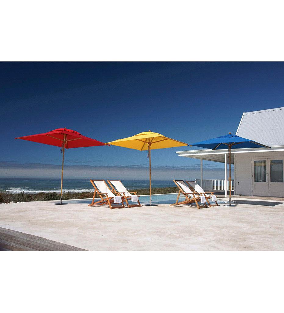 Allred Collaborative - Woodline Shade Solutions - 11' Safari Square Center Post Umbrella - - 11' Safari Square Center Post Umbrella - - SA35SE/SD-5404