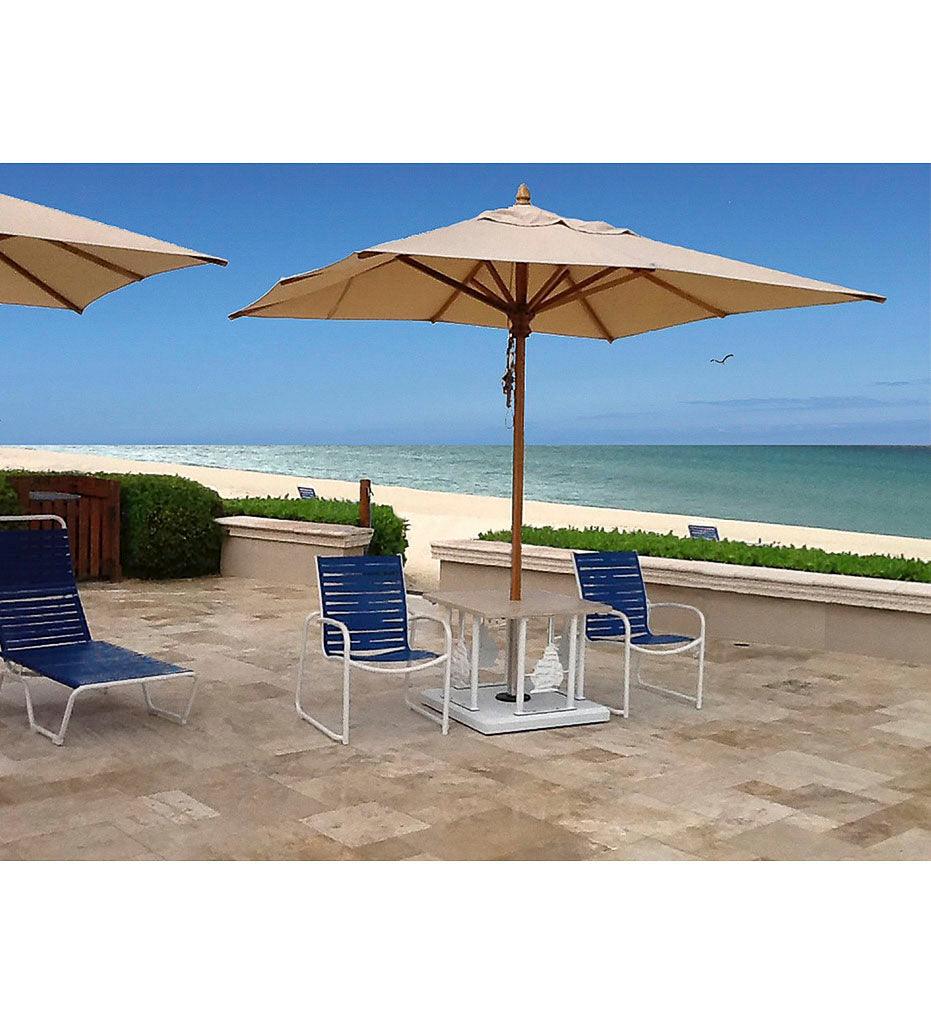 Allred Collaborative - Woodline Shade Solutions - 11' Safari Square Center Post Umbrella - - 11' Safari Square Center Post Umbrella - - SA35SE/SD-5404