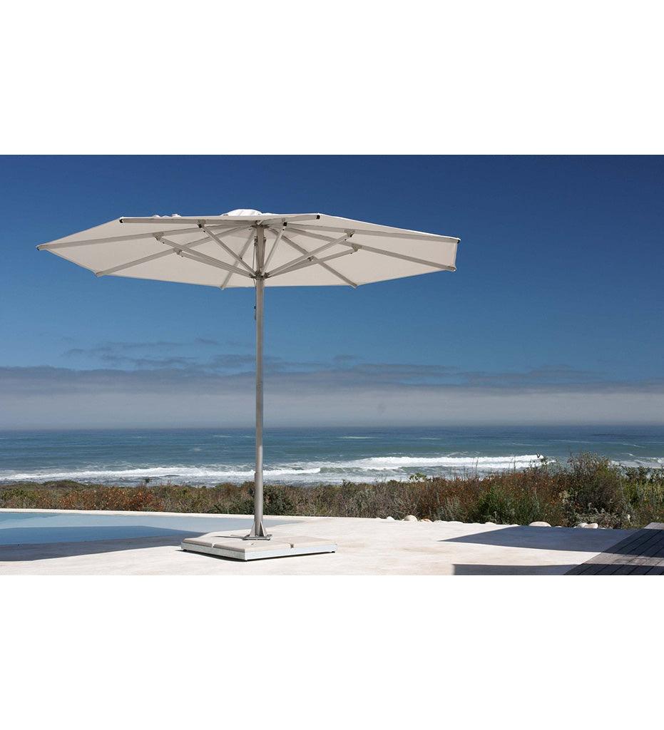 Allred Collaborative - Woodline Shade Solutions - 11' Storm Round Center Post Umbrella - - 11' Storm Round Center Post Umbrella - - ST35RSS/SD-5404