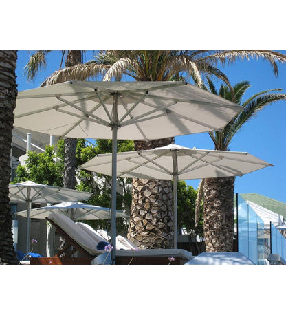 Allred Collaborative - Woodline Shade Solutions - 11' Storm Round Center Post Umbrella - - 11' Storm Round Center Post Umbrella - - ST35RSS/SD-5404