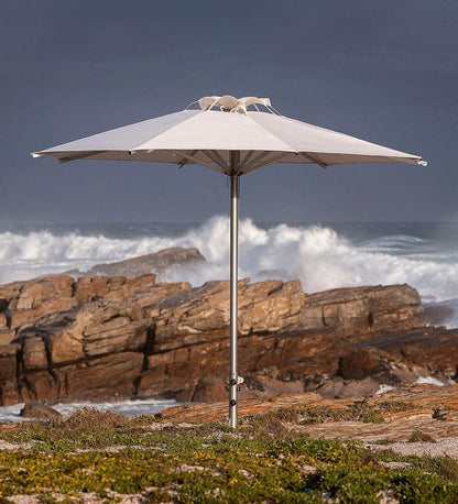 Allred Collaborative - Woodline Shade Solutions - 11' Storm Round Center Post Umbrella - - 11' Storm Round Center Post Umbrella - - ST35RSS/SD-5404