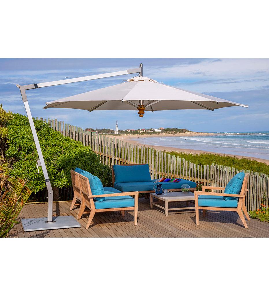 Allred Collaborative - Woodline Shade Solutions - 13' Pendulum Round Cantilever Umbrella - - 13' Pendulum Round Cantilever Umbrella - - PE40RAS/SD-5404