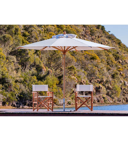 Allred Collaborative - Woodline Shade Solutions - 13' Safari Round Center Post Umbrella - - 13' Safari Round Center Post Umbrella - - SA40RE/SD-5404