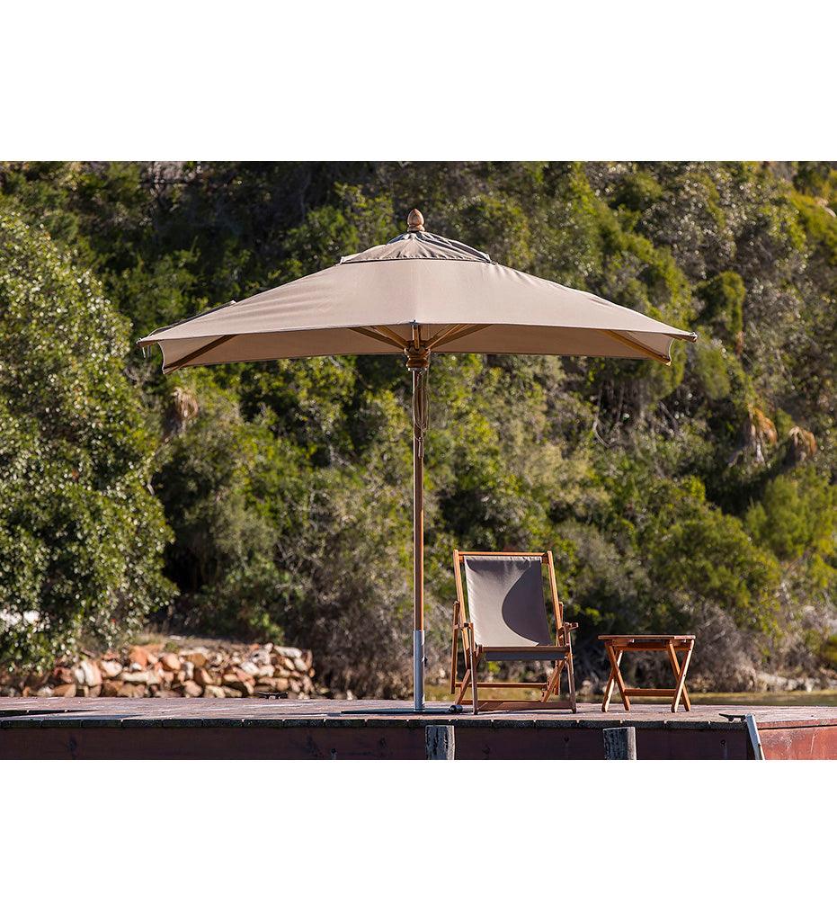 Allred Collaborative - Woodline Shade Solutions - 8' Safari Round Center Post Umbrella - - 8' Safari Round Center Post Umbrella - - SA27RE/SD-5404