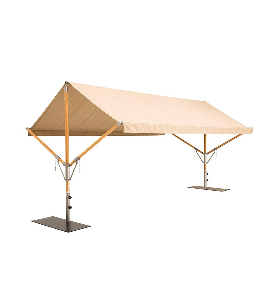 Allred Collaborative - Woodline Shade Solutions - Papillon Dual Post Shade Structure - Eucalyptus - - Papillon Dual Post Shade Structure - Eucalyptus - - 