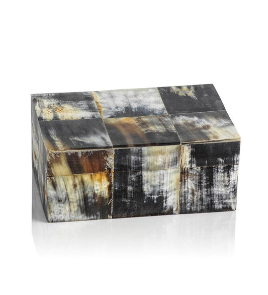 Allred Collaborative - Zodax - African Black Horn Inlaid Box - African Black Horn Inlaid Box - IN-6708