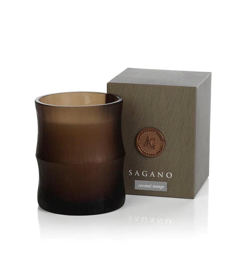 Allred Collaborative - Zodax - Apothecary Guild Sagano Glass Candle Jar - Cool Grey - Coconut Mango - Apothecary Guild Sagano Glass Candle Jar - Cool Grey - Coconut Mango - IG-2538