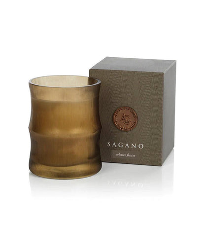 Allred Collaborative - Zodax - Apothecary Guild Sagano Glass Candle Jar - Taupe - Tobacco Flower - Apothecary Guild Sagano Glass Candle Jar - Taupe - Tobacco Flower - IG-2537