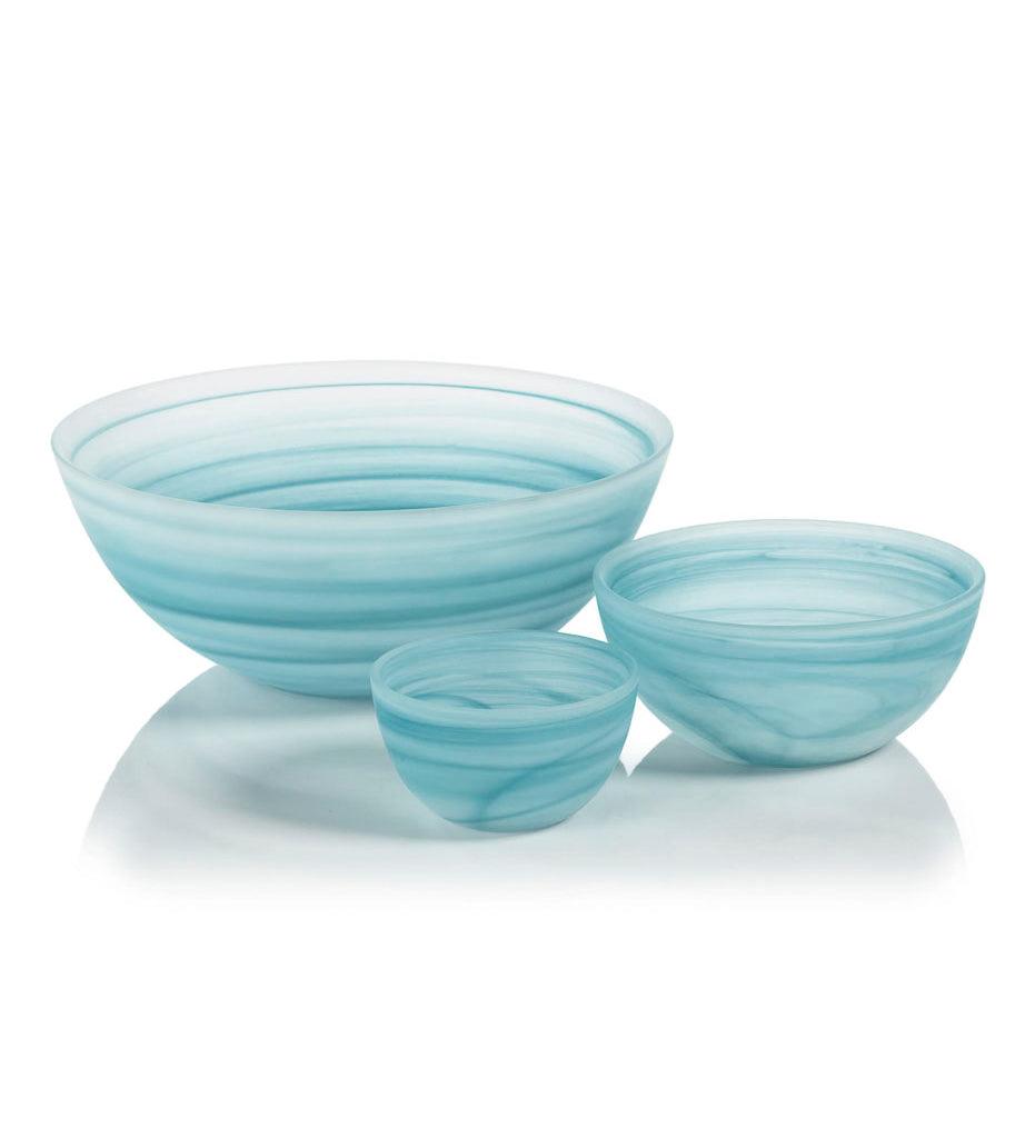 Allred Collaborative - Zodax - Azur Alabaster Glass Bowl - Azur Alabaster Glass Bowl - CH-6756