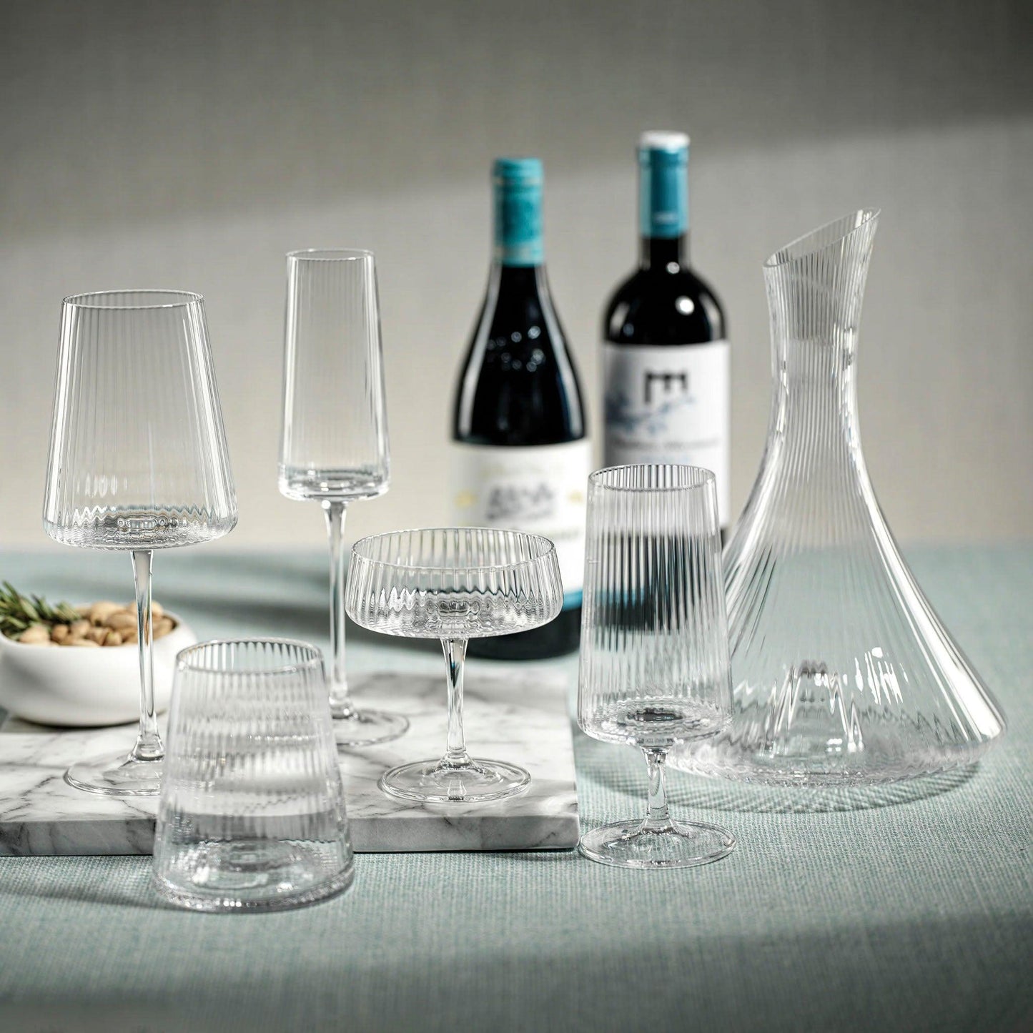 Allred Collaborative - Zodax - Bandol Fluted Textured Wine Glass - Bandol Fluted Textured Wine Glass - CH-6017