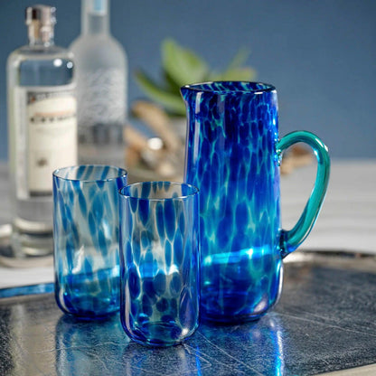 Allred Collaborative - Zodax - Blue Tortoise Highball Glass - Blue Tortoise Highball Glass - CH-5931