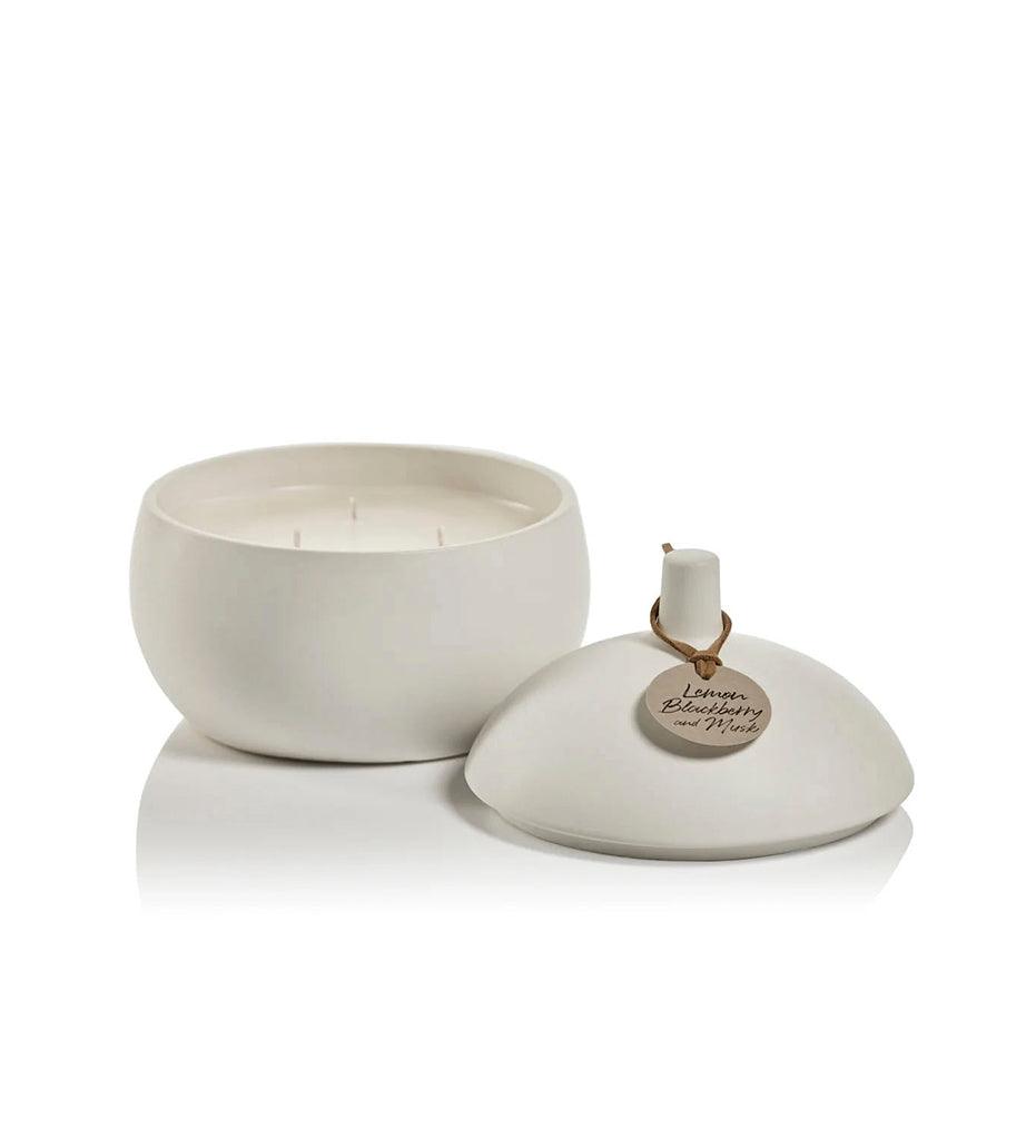 Allred Collaborative - Zodax - Bodega Ceramic Candle - Large - White - Bodega Ceramic Candle - Large - White - IG-2725