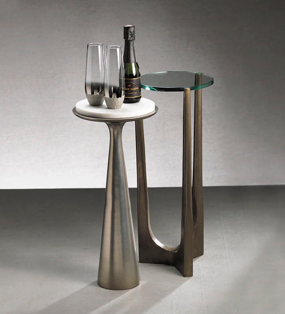 Allred Collaborative - Zodax - Cortina Drink Table with Glass Top - Cortina Drink Table with Glass Top - IN-6211