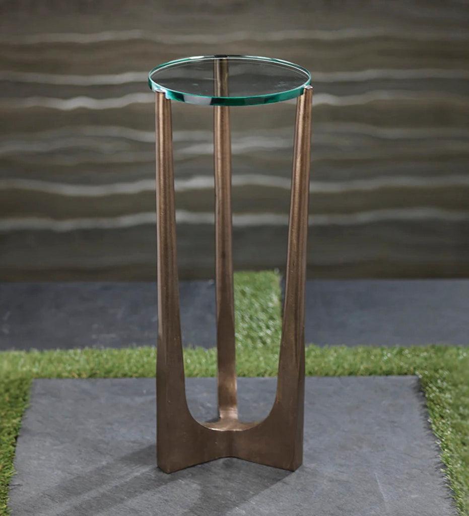 Allred Collaborative - Zodax - Cortina Drink Table with Glass Top - Cortina Drink Table with Glass Top - IN-6211