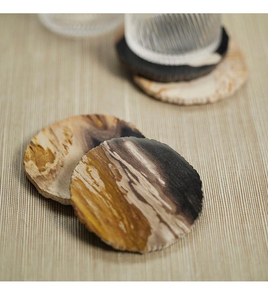 Allred Collaborative - Zodax - Curio Bay Petrified Wood Coaster - Curio Bay Petrified Wood Coaster - ID-417