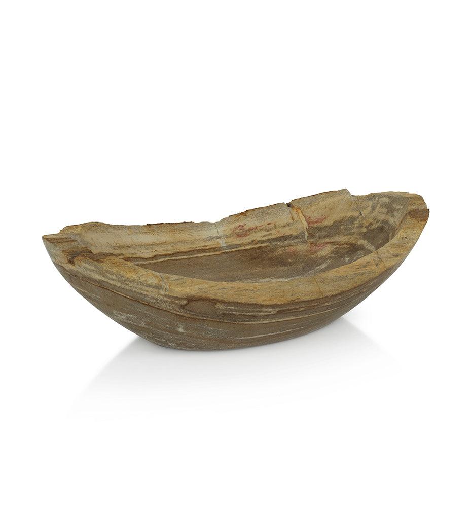 Allred Collaborative - Zodax - Curio Bay Petrified Wood Oval Bowl - Curio Bay Petrified Wood Oval Bowl - ID-422