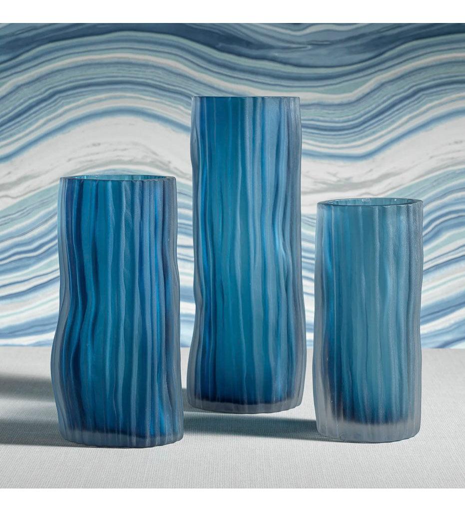 Allred Collaborative - Zodax - Indigo Powder Glass Vase - Indigo Powder Glass Vase - CH-5944