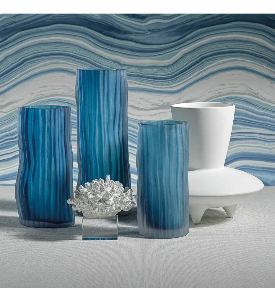 Allred Collaborative - Zodax - Indigo Powder Glass Vase - Indigo Powder Glass Vase - CH-5944