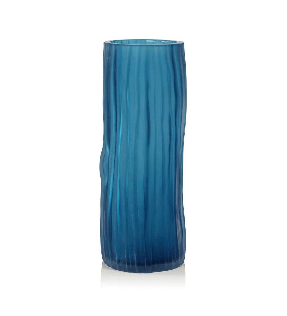 Allred Collaborative - Zodax - Indigo Powder Glass Vase - Indigo Powder Glass Vase - CH-5946