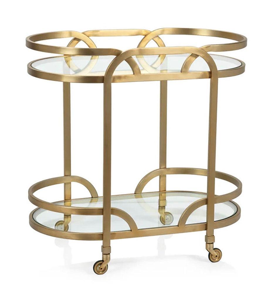 Allred Collaborative - Zodax - Lillete Matt Gold Bar Cart - Lillete Matt Gold Bar Cart - IN-7206