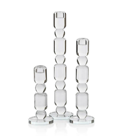 Allred Collaborative - Zodax - Louisa Crystal Glass Taper Holder - Louisa Crystal Glass Taper Holder - CH-6778