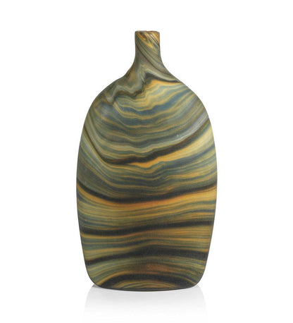 Allred Collaborative - Zodax - Lucca Marbleized Glass Vase - Lucca Marbleized Glass Vase - CH-6704